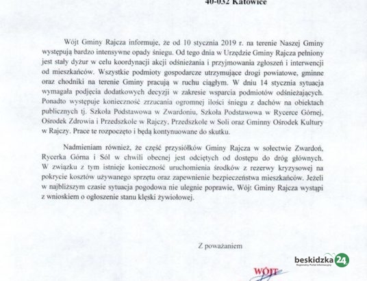 Będzie stan klęski żywiołowej w gminie Rajcza?