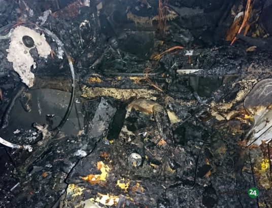 Spłonął jaguar na Gałczyńskiego