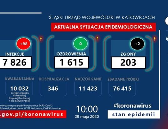 Kolejna fala zakażeń w woj. śląskim. Zmarł 76-latek z powiatu cieszyńskiego