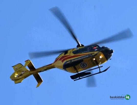 Drzewo przygniotło mężczyźnie nogę. Lądował śmigłowiec LPR