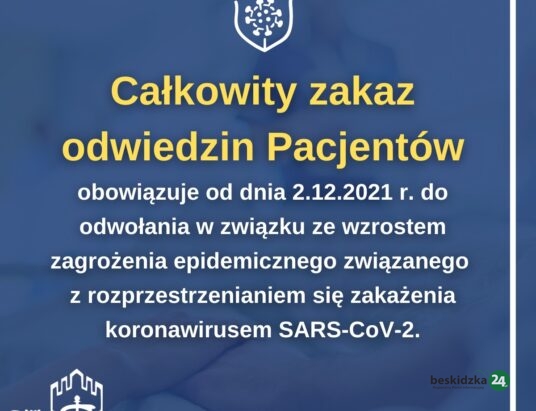 Cieszyn: Całkowity zakaz odwiedzin pacjentów