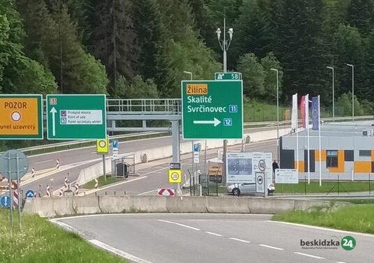 Zamknięte słowackie tunele za Zwardoniem