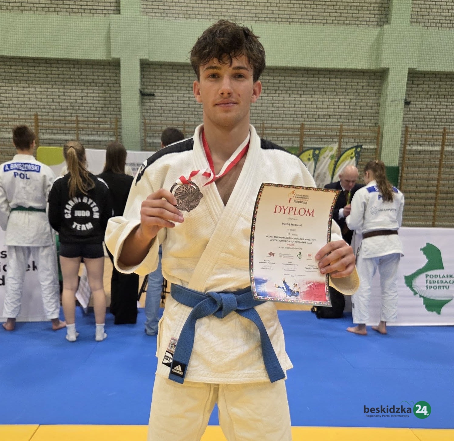 Nadia Yacoubi i Maciej Szadorski z medalami MP w judo