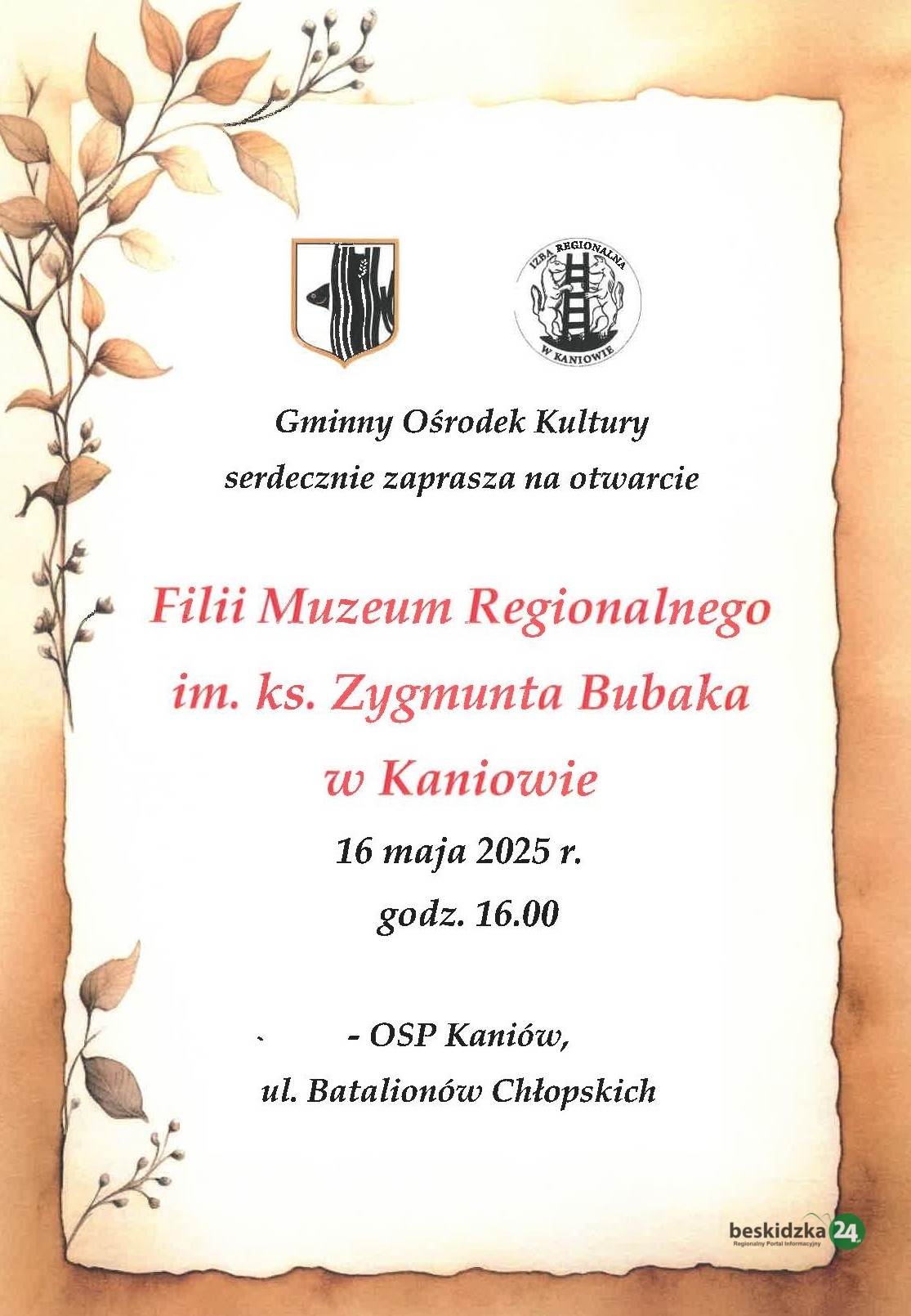 W Kaniowie powstała izba regionalna. To filia bestwińskiego muzeum