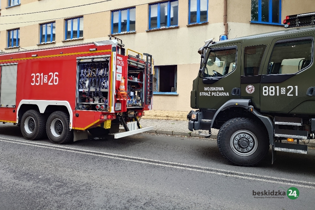 Z ostatniej chwili: Zadymienie w dawnej fabryce – foto