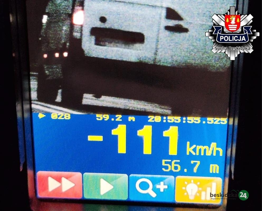 Poszukiwany wpadł, bo jechał za szybko