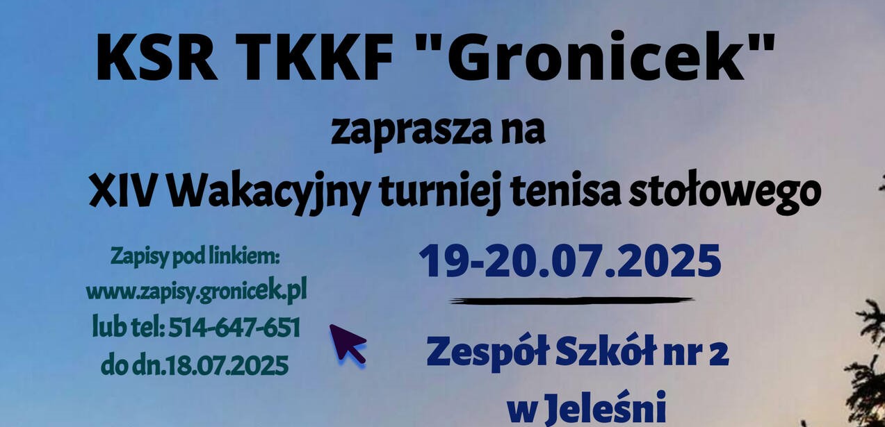 Wakacyjny Turniej Tenisa Stołowego w Jeleśni