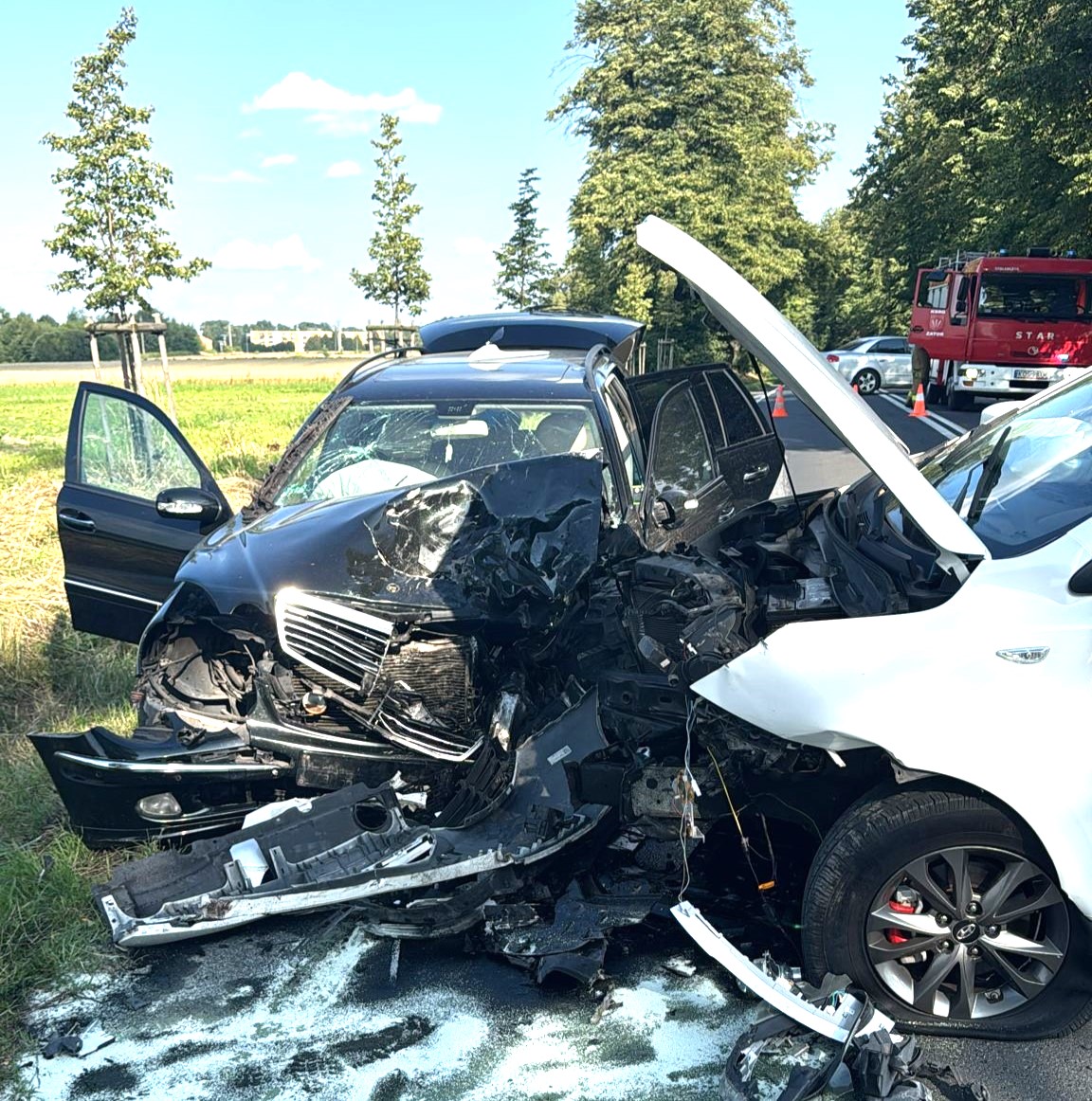 Pijak doprowadził do czołówki i porzucił rannych. Miał sądowe zakazy kierowania | ZDJĘCIA