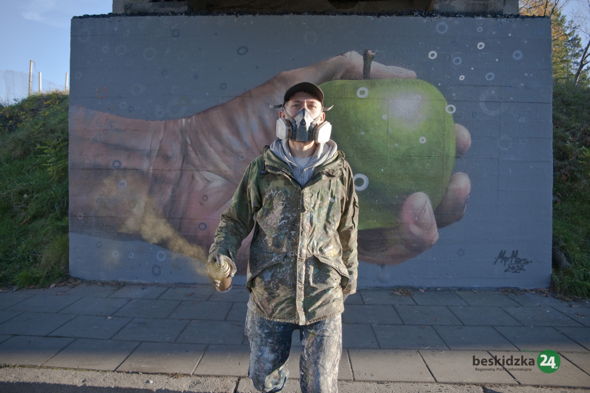 “Wisła domem dla kultur świata” – społeczny mural, tworzony przez mieszkańców i turystów.