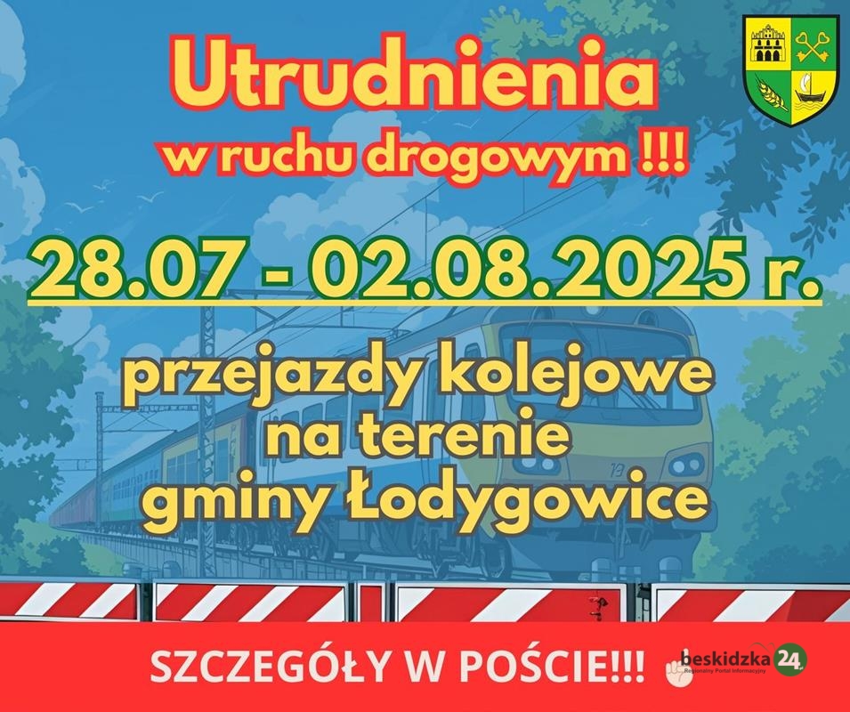 Dłuższe zamknięcia trzech przejazdów w Łodygowicach!