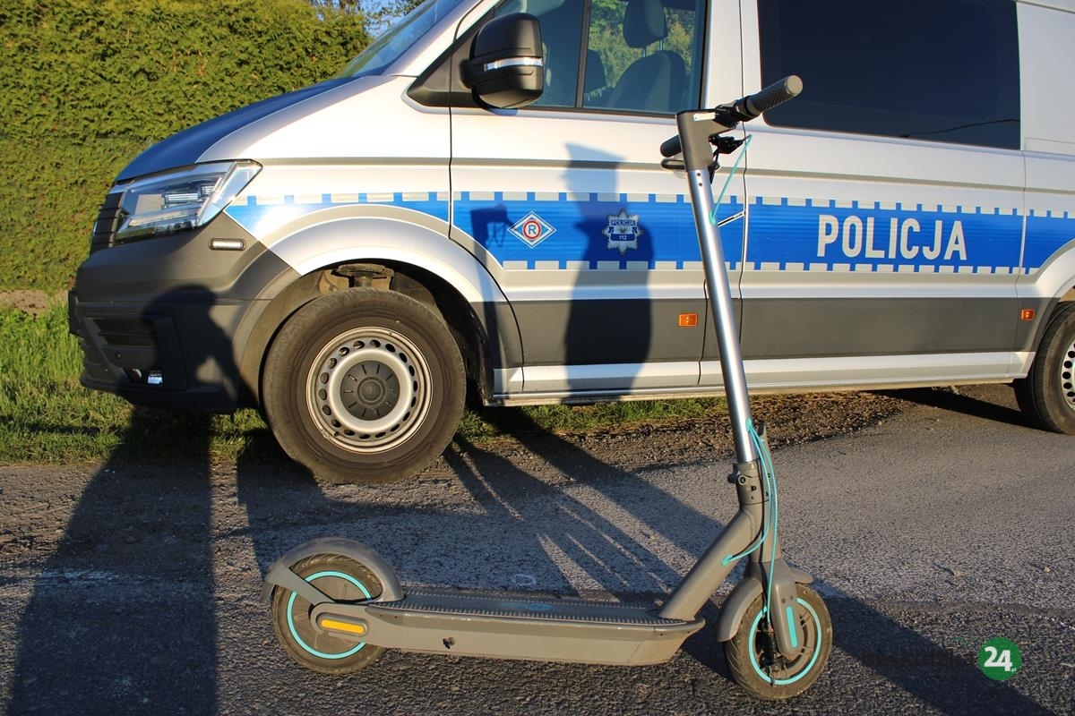 Jechał pijany na skradzionej hulajnodze