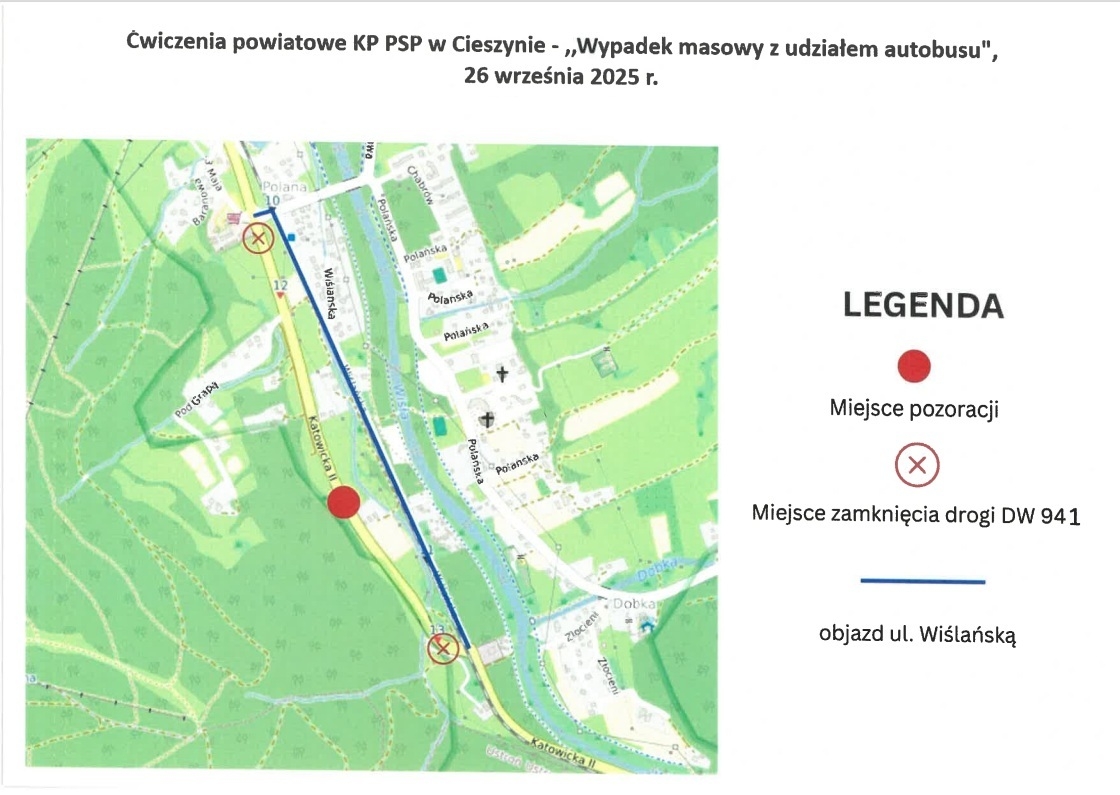 W Ustroniu będą ćwiczyły służby ratownicze. Kierowców czekają objazdy