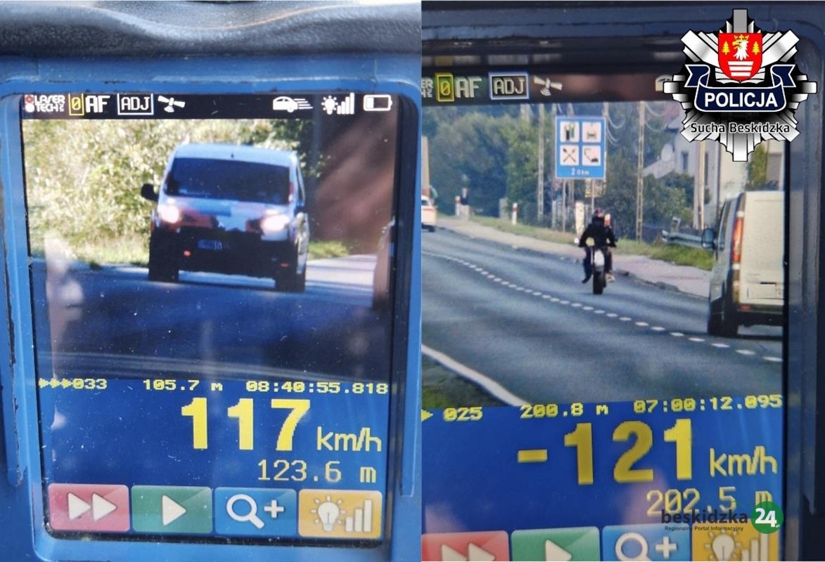 Pędzili jak po drodze ekspresowej! Akcja „Prędkość” w powiecie suskim