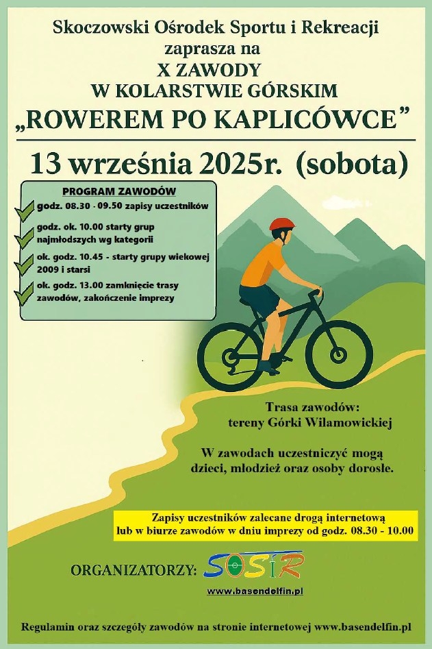 „Rowerem po Kaplicówce” w sobotę w Skoczowie