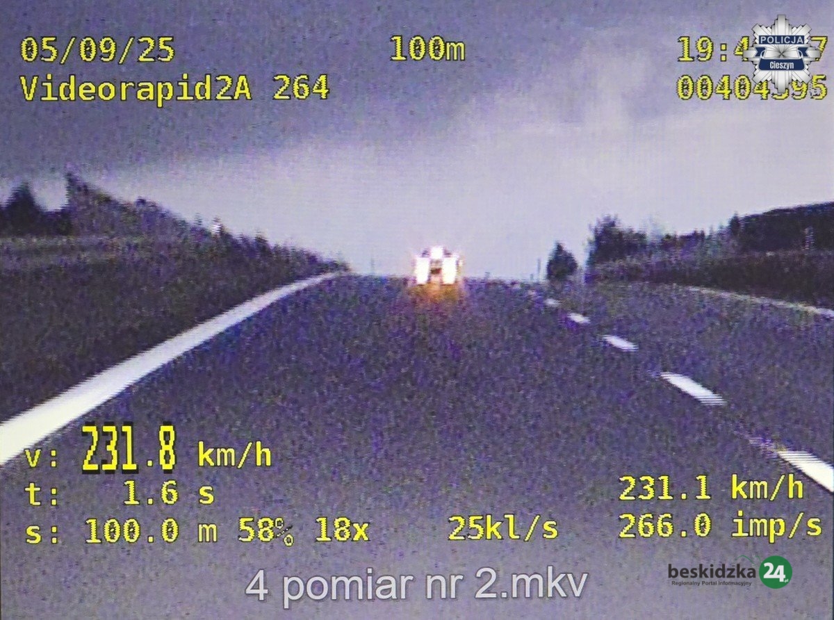 Pędził Audi 231 km/h po S52 – zatrzymany przez policję