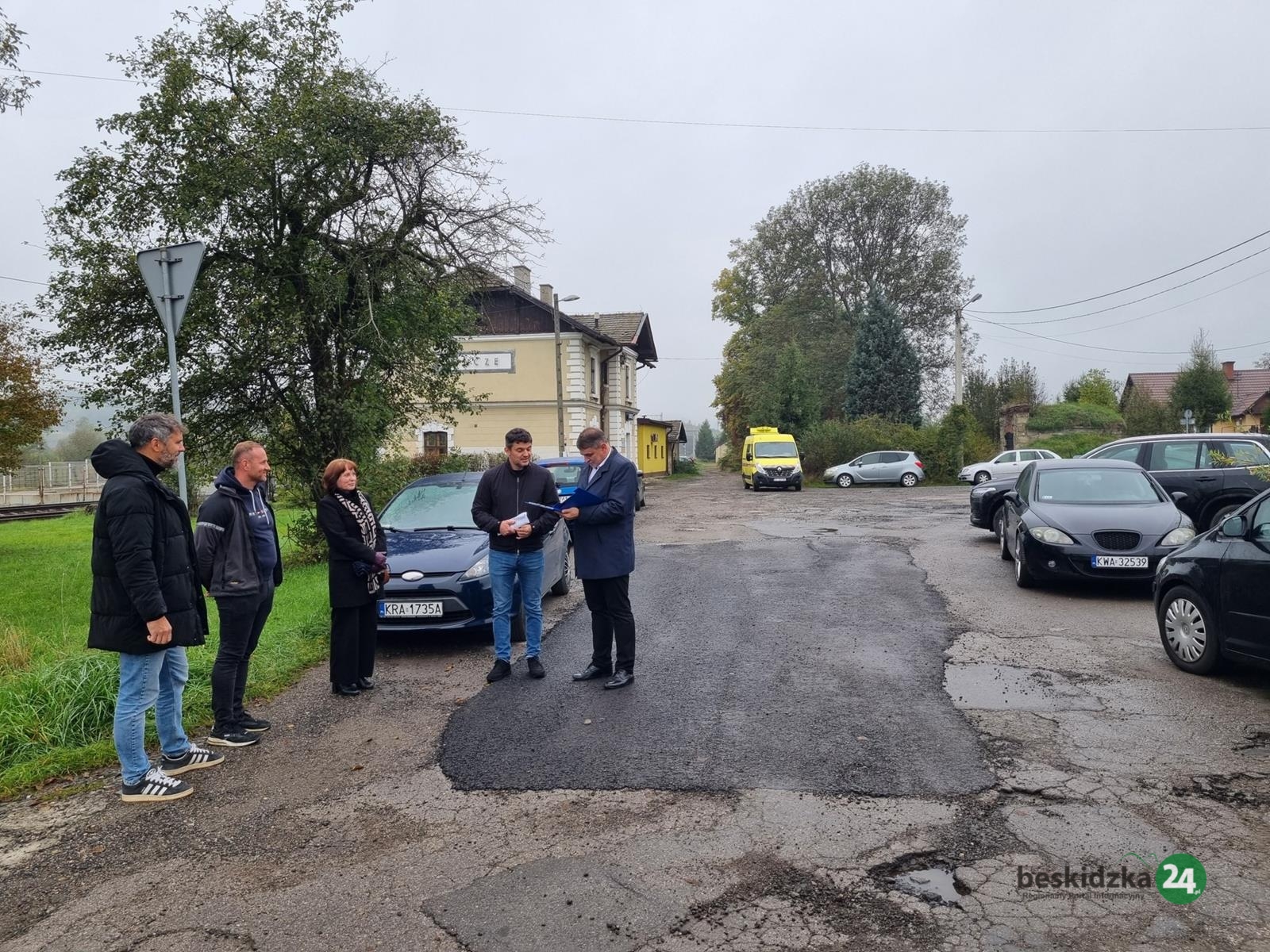 Remont parkingu przy stacji Leńcze