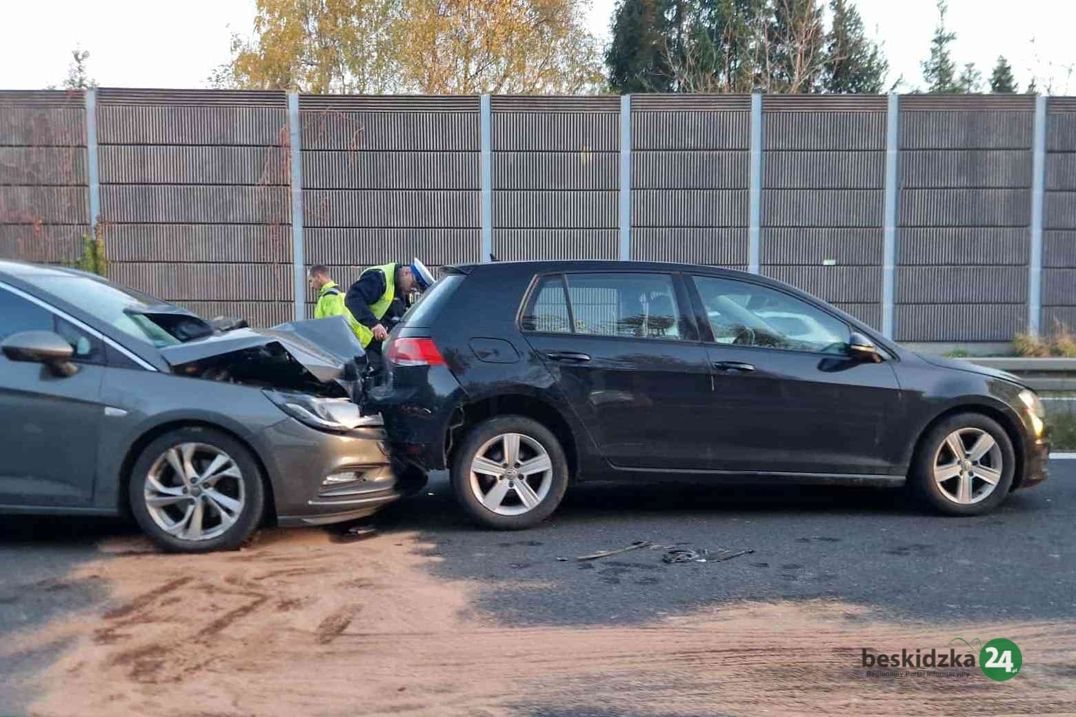 Długie korki na S52 w kierunku Cieszyna. W Świętoszówce był wypadek