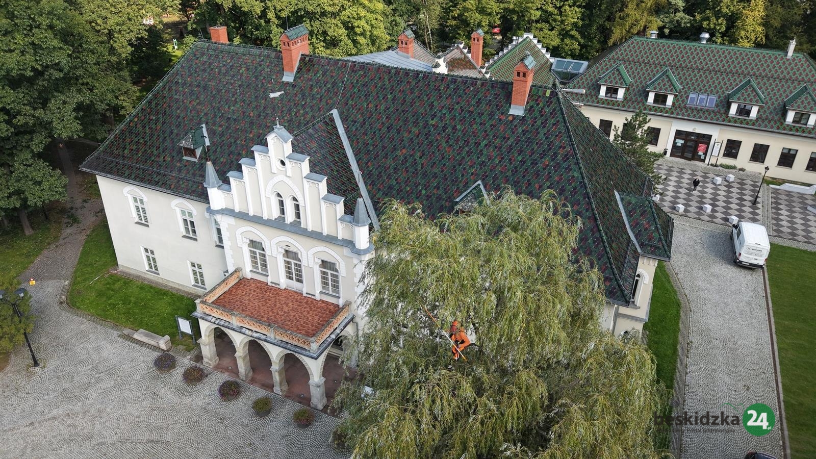 Rewitalizacja w parku w Łodygowicach