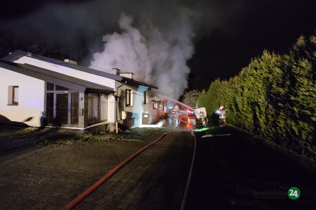 Z ostatniej chwili: Mazańcowice: Pożar budynku. Trwa akcja gaśnicza – foto