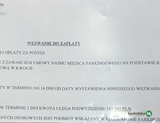 Fałszywe wezwania do zapłaty za parking w Cieszynie