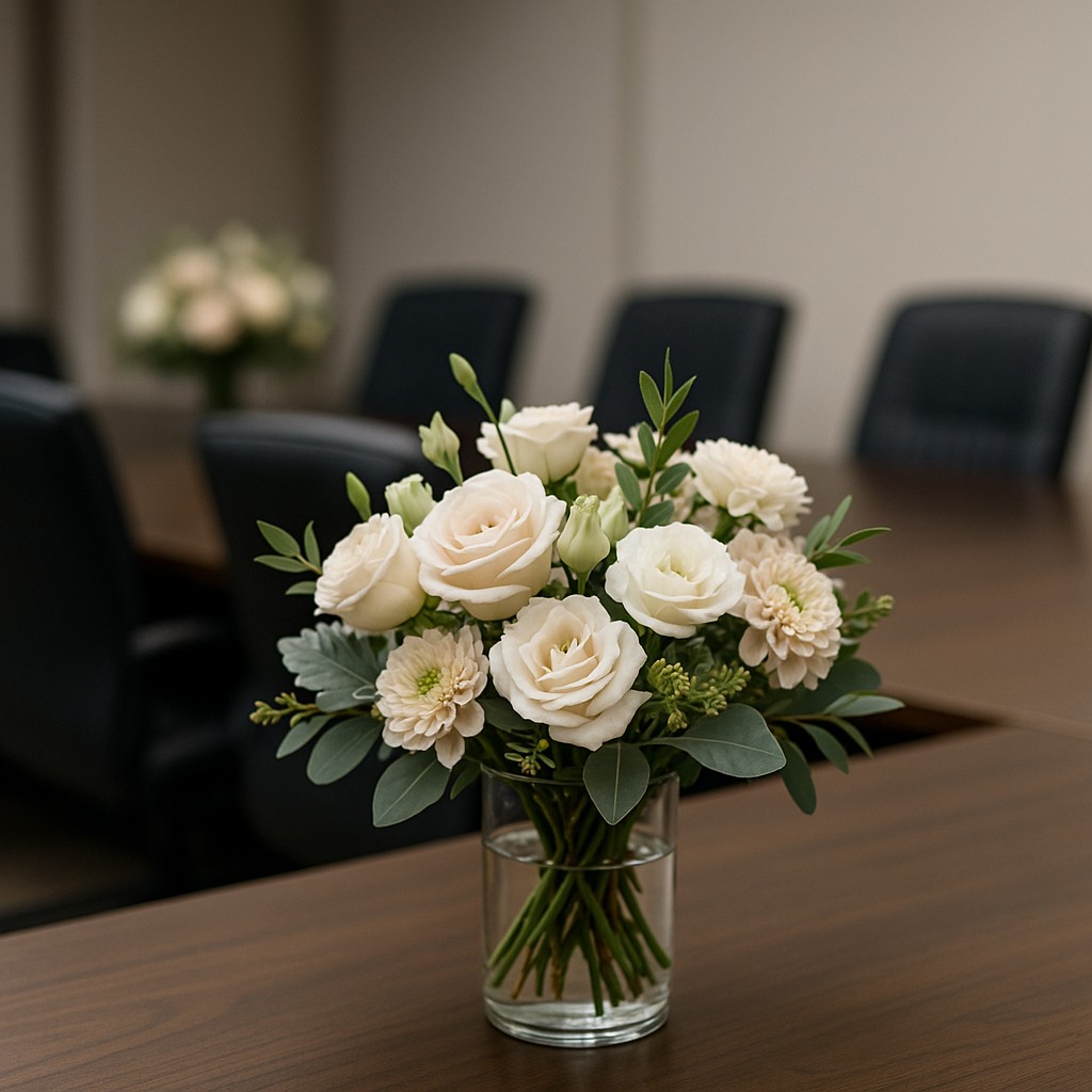 Kwiaty na firmowe spotkania w listopadzie — elegancja bez przesady