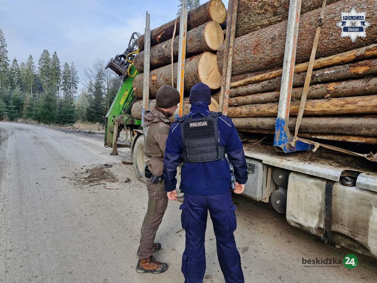 Wspólne działania Policji i Straży Leśnej na terenie Wisły