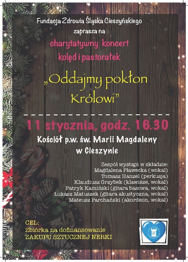 Noworoczny koncert na rzecz cieszyńskiej stacji dializ. Kolędy, które ratują życie