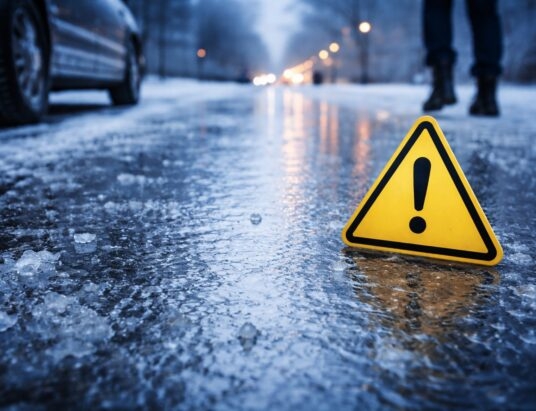 Ślisko jak na lodowisku. IMGW ostrzega