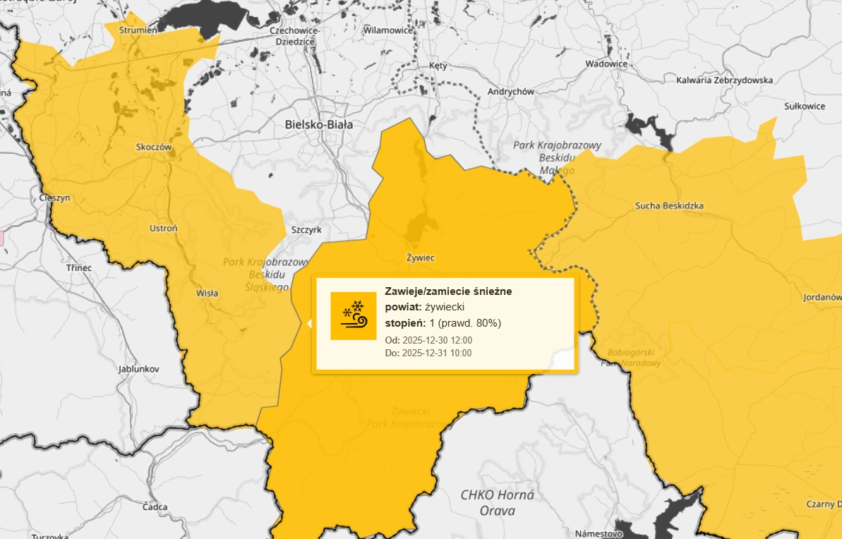 Zawieje i zamiecie uderzą w region. Jest ostrzeżenie dla trzech powiatów