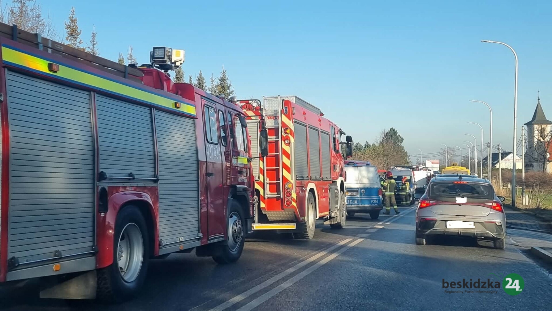 Cieszyn: Kolizja trzech aut w Krasnej