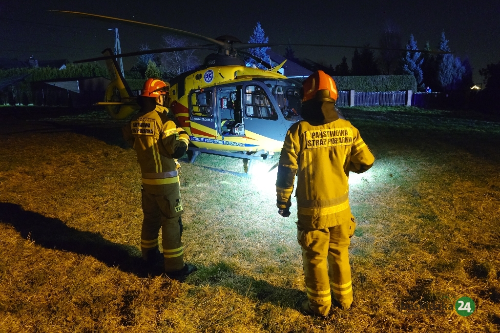 Z ostatniej chwili: Meszna: Samochód uderzył w przepust. Lądował śmigłowiec LPR – foto