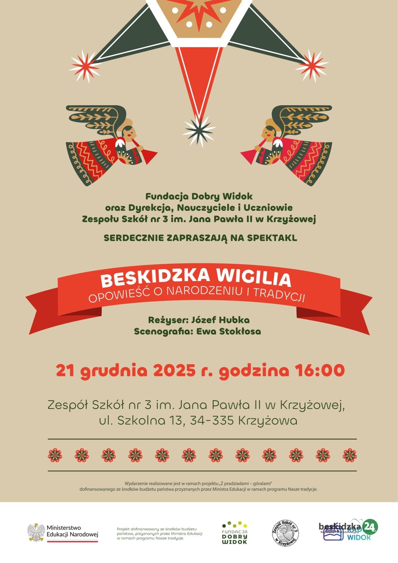 „Beskidzka Wigilia” – spektakl w Krzyżowej