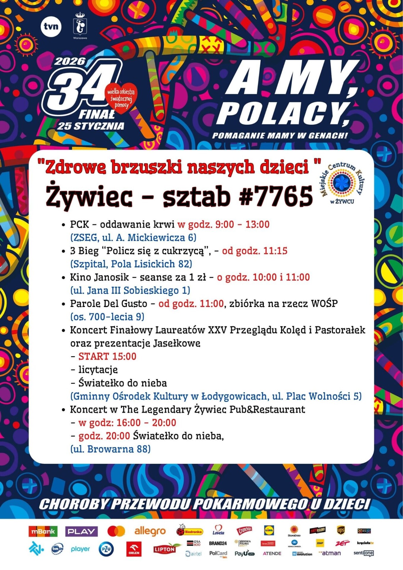 Jak zagra WOŚP na Żywiecczyźnie? – SZCZEGÓŁOWE PROGRAMY