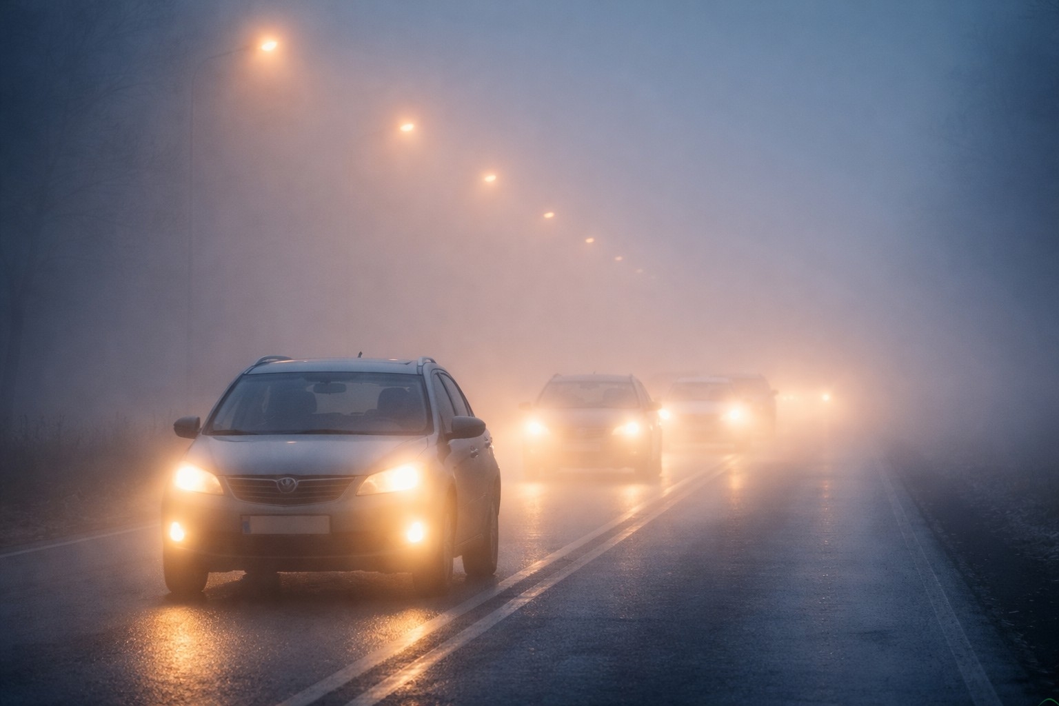 Gęste mgły o charakterze marznącym. Uważajcie na drogach