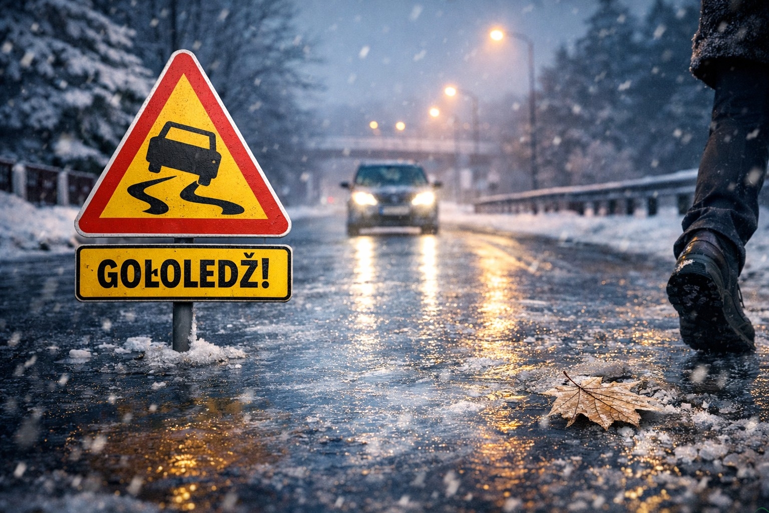 „Szklanka” na drogach i chodnikach