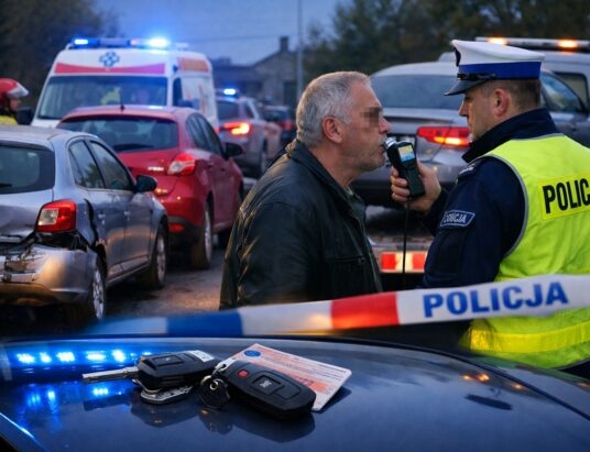 Pijany kierowca stracił prawo jazdy, drugi także samochód