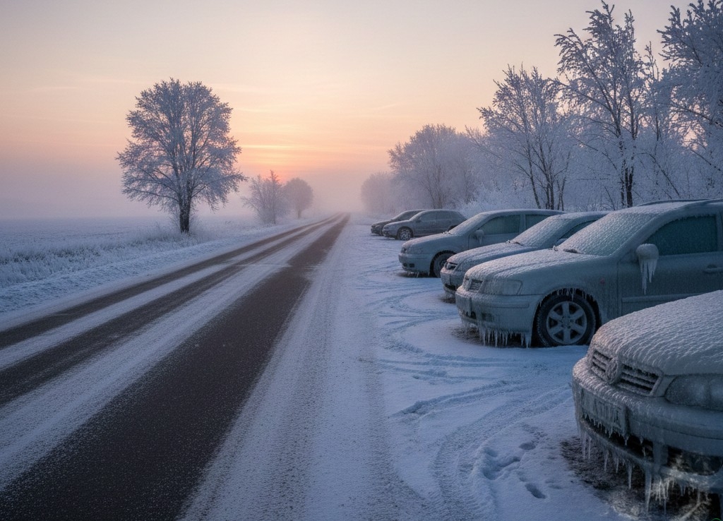 Siarczysty mróz na wschodzie regionu – do -18°C