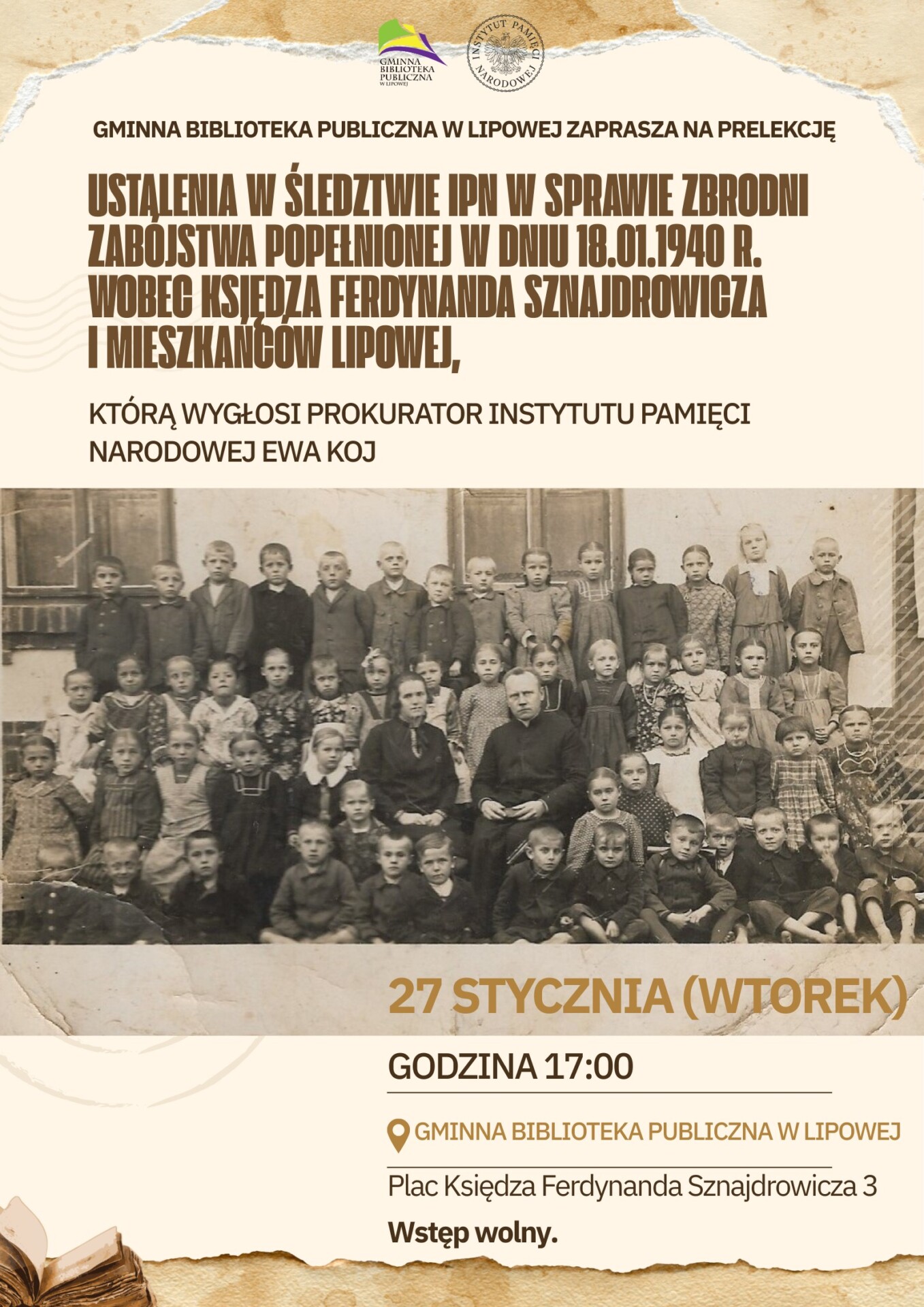 IPN o zabójstwie księdza Ferdynanda Sznajdrowicza z Lipowej