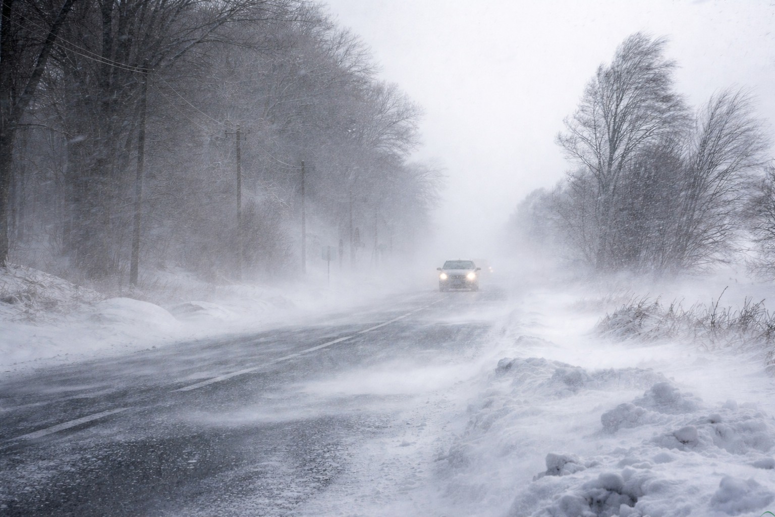 Noworoczny atak zimy. Silny wiatr, zawieje i zamiecie