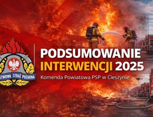 Cieszyńscy strażacy podsumowali 2025 r. Było dużo spokojniej niż rok wcześniej