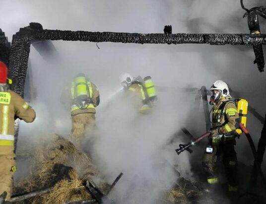Palił się budynek gospodarczy w Nieledwi | ZDJĘCIA