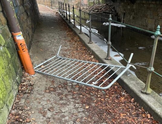 Kolejny akt wandalizmu w Cieszynie. Uszkodzona infrastruktura w Lasku Miejskim