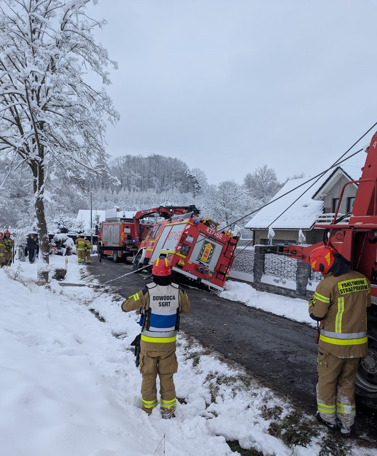 Pracowity weekend strażaków na ziemi cieszyńskiej. W akcji także specjalistyczna grupa z Bielska-Białej