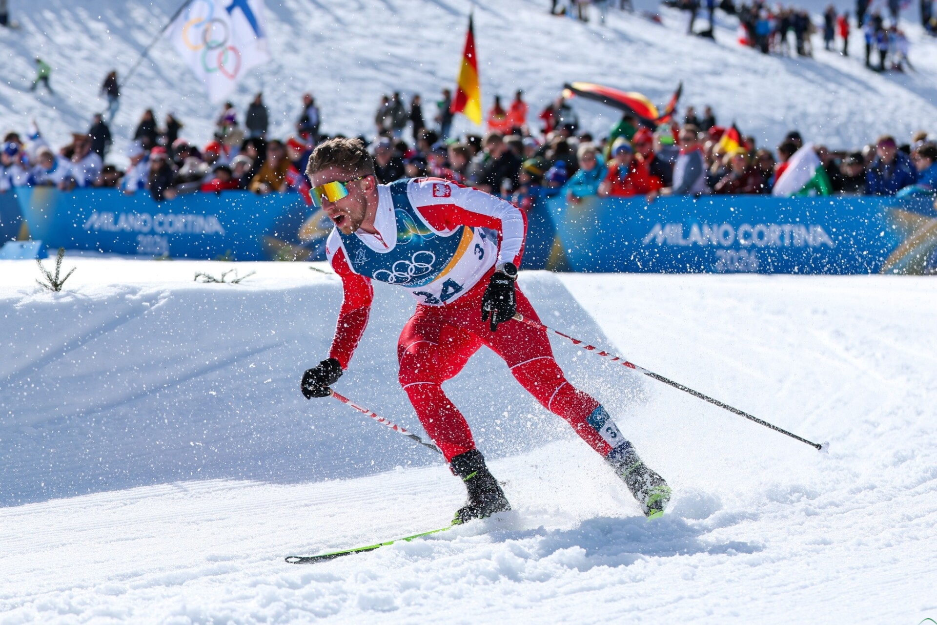 Dominik Bury po biegu na 10 km podczas zimowych igrzysk olimpijskich