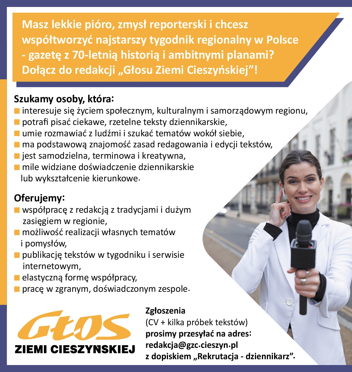 Cieszyn: Szukamy dziennikarza!
