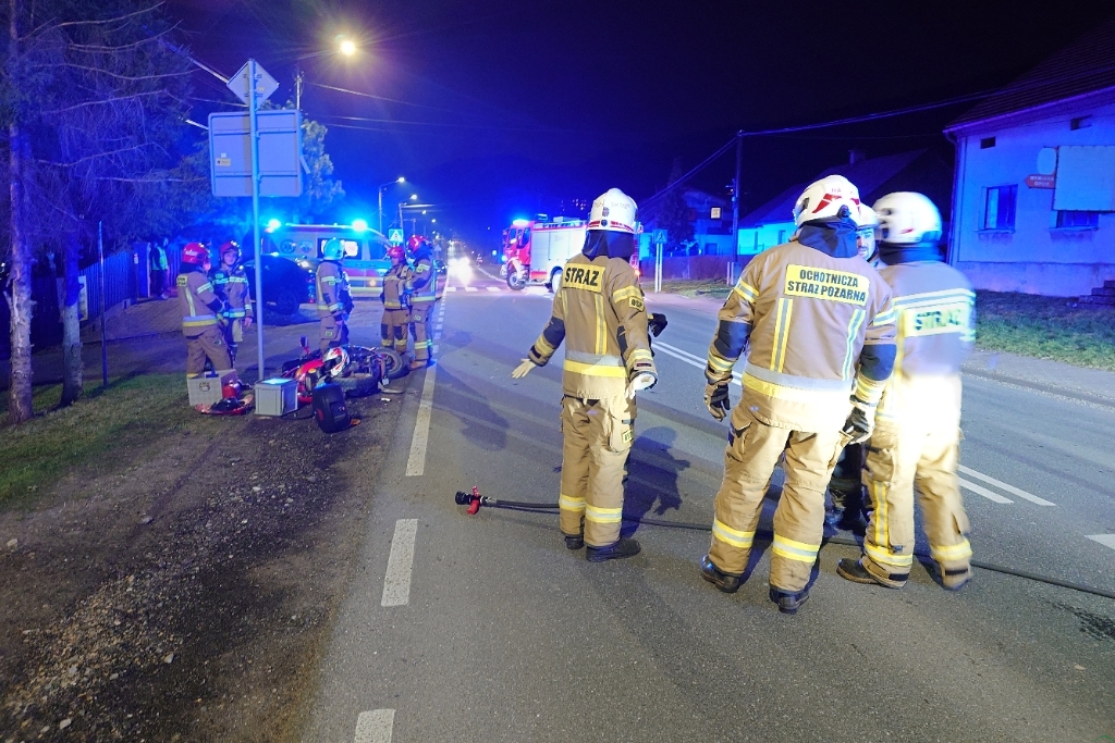 Z ostatniej chwili: Wilkowice: Zderzenie skutera z samochodem osobowym – foto