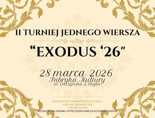 Poezja na żywo w Chybiu. Przed nami „Exodus ’26”