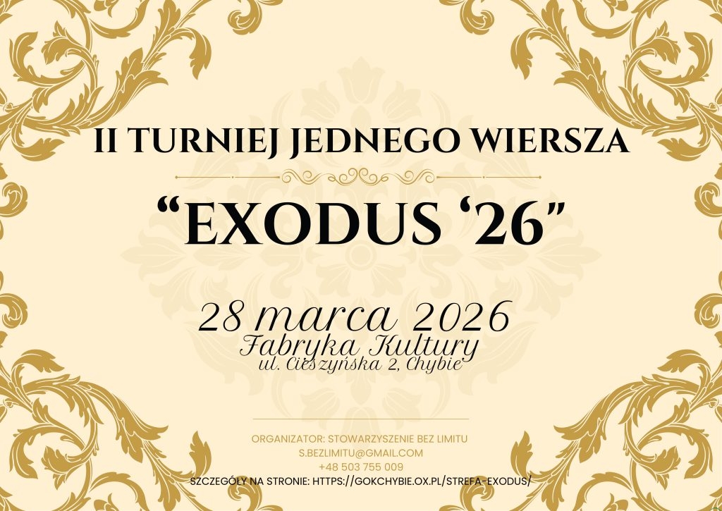 Poezja na żywo w Chybiu. Przed nami „Exodus ’26”