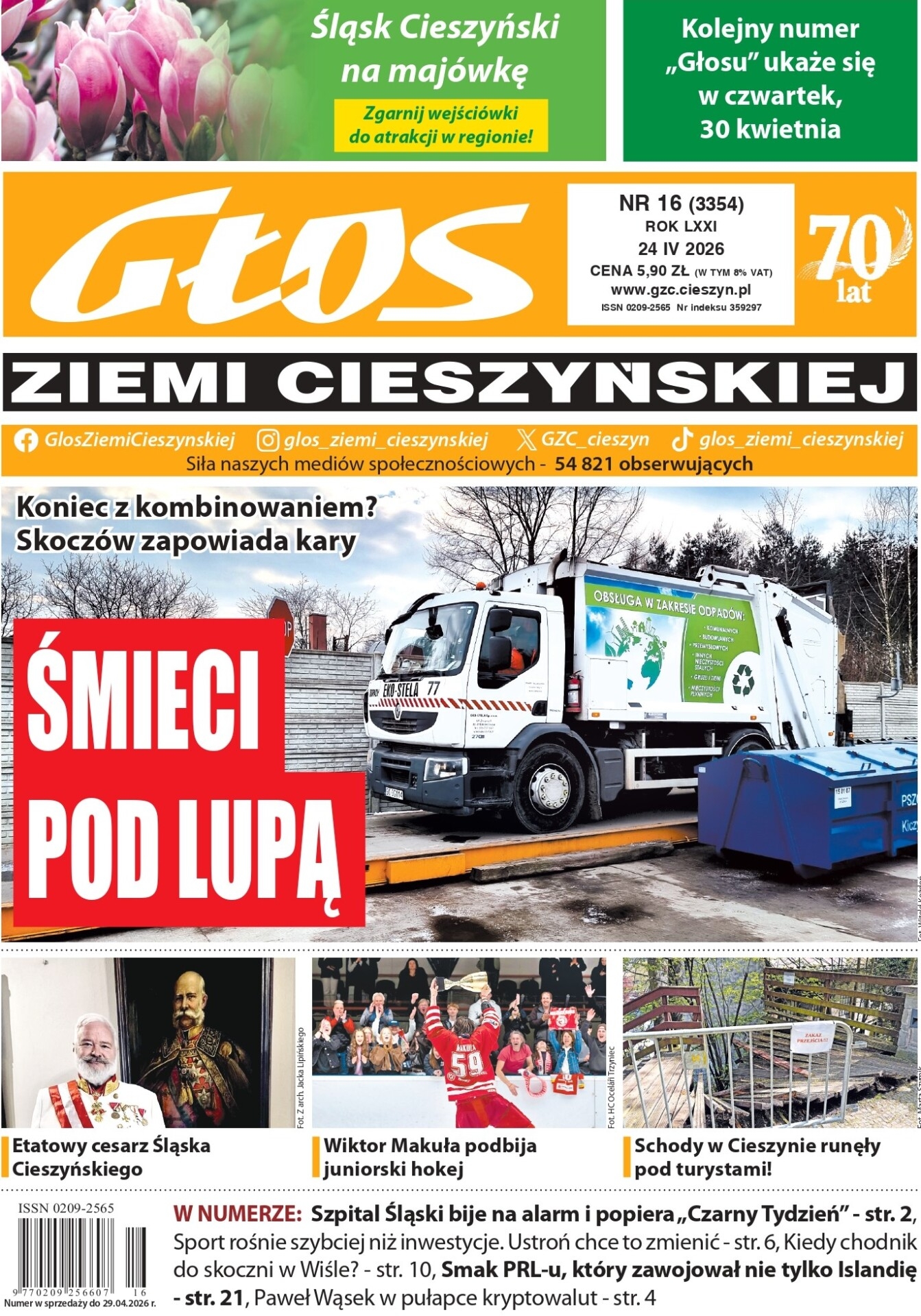 Wypadki, milionowe problemy i wielkie sukcesy. Najnowszy „Głos Ziemi Cieszyńskiej” już w sprzedaży