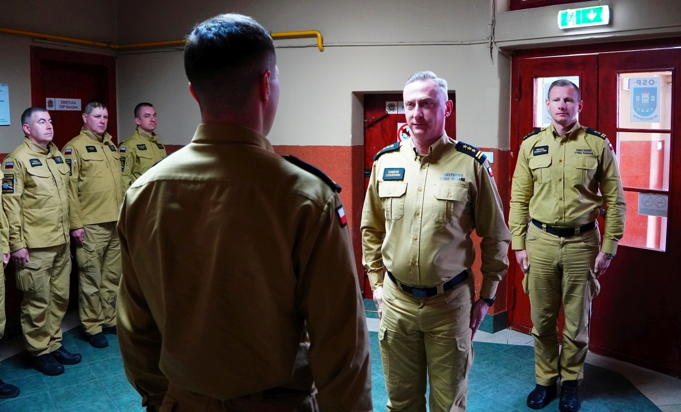 Komendant wojewódzki PSP sprawdził gotowość jednostek w powiecie cieszyńskim